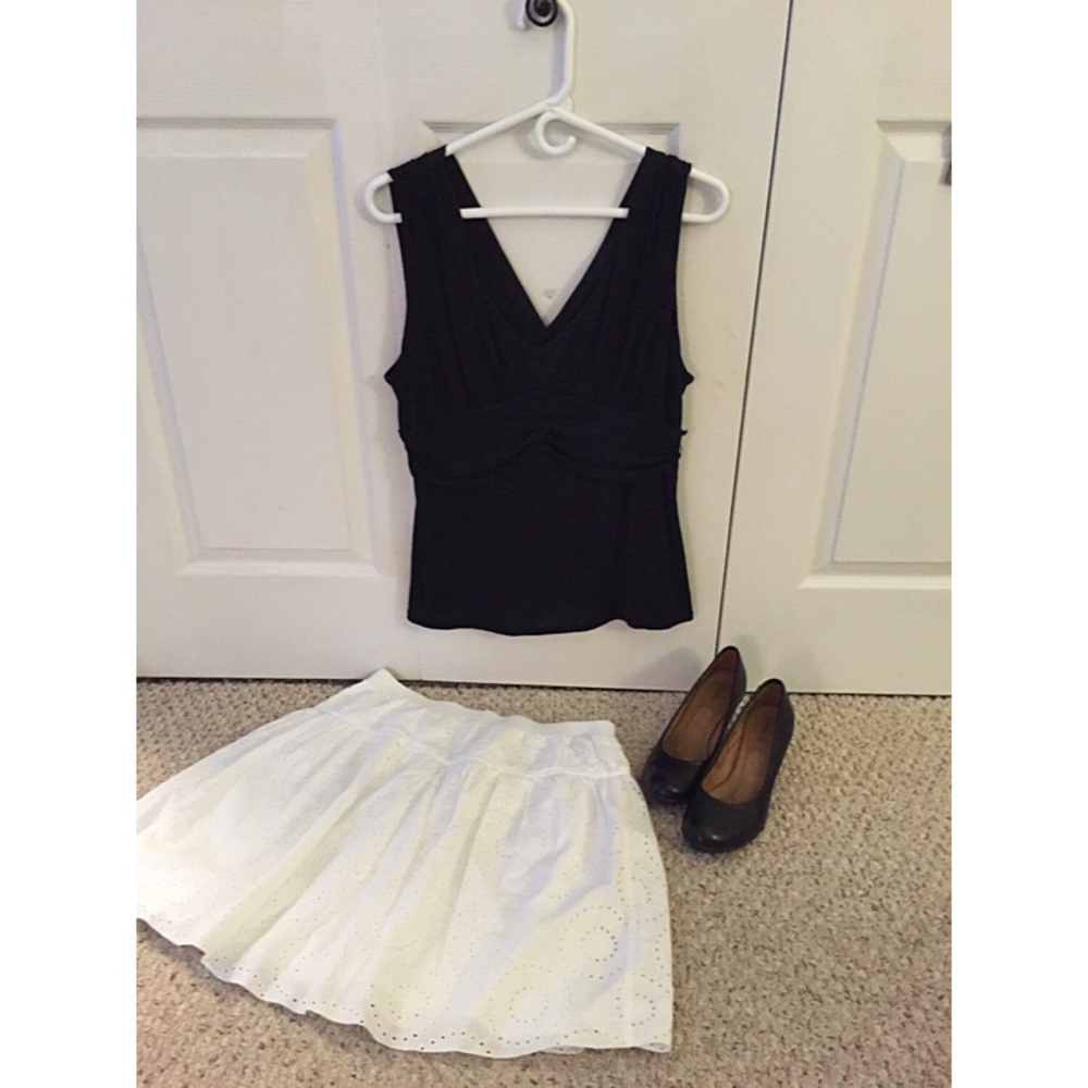 Black V neck top